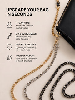 DIY Woven Metal Bag Strap